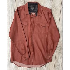 EUC Men's Pendleton Long Sleeve Button Down Plaid Shirt 100% Wool Made in Mexico